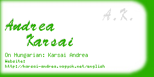 andrea karsai business card